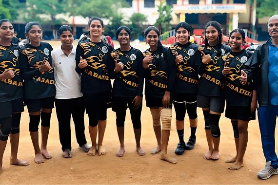 The Under-17 Girls Kabaddi Team secured the Second Position and Silver Medals in the CBSE South Zone Cluster–VII Kabaddi Tournament