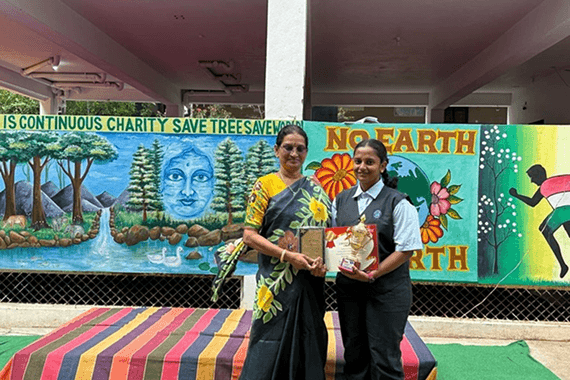 Ponnada Satvika Class IX won the Third Prize in the SIP Abacus Regional Prodigy competition.