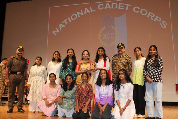 In inter school Dance competition at NCC camp Ananya Karthik and team win second place.