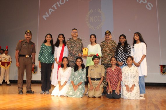 B Samanvi and team won first place in Kho Kho inter school competition at NCC camp